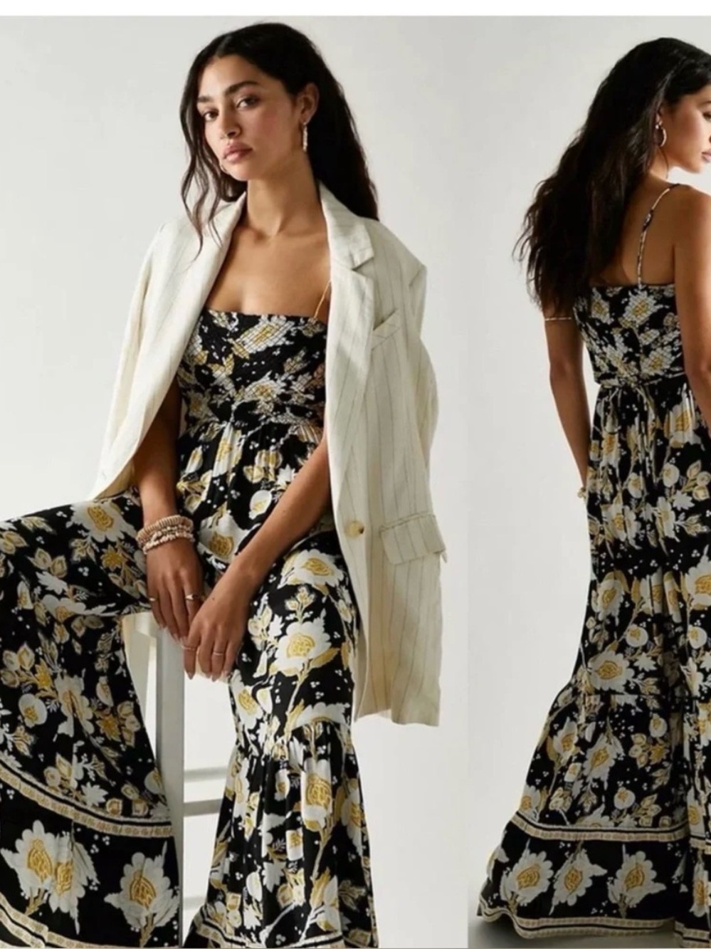 Free people womens little of your love wideleg flowy jumpsuit size XS